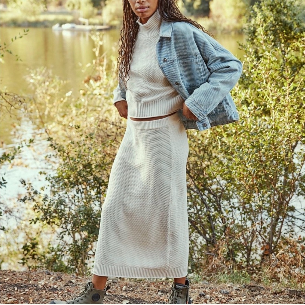 FP Movement by Free People Cream Maxi Skirt